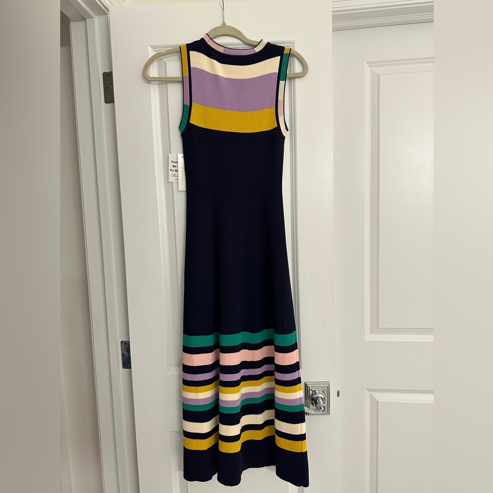 Shoshanna Kourt Sleeveless Striped Midi Dress